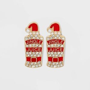 Sugarfix x BaubleBar Naughty>Nice Jingle Juice Christmas earrings